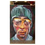 Colorful Porta it painting on canvas. 24"×36".