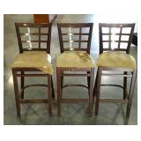 The barstools with bacjs. Seats will need redone,