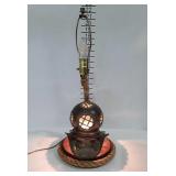Brass divers helmet lamp, base lights also