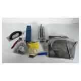 Tile cutters, spacers, grout knife, snips and