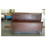 Full size mahogany bed with headboard, footboard