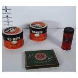 Advertising tin lot: Moth killer, Lucky Strike