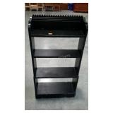 Open back small bookcase, painted black. 21"