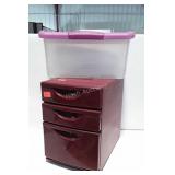 2 plastic storage containers