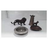 4 piece lot: the first Buffalo nickel ashtray,