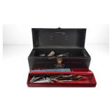 Homak metal tool box with misc tools