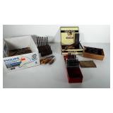 Tools, drill bits, Allen wrenches, chisels,  etc.