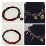 Coin style jewelry one necklace and two bracelets