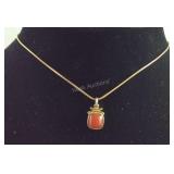 Gold over Sterling necklace 18in