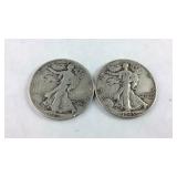 1942 and 1943 walking liberty halves