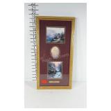 Thomas Kinkade collage, framed and matted, COA on