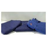 Three moving blankets, used condition, some holes