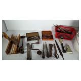 Miscellaneous tool group, miter saw, file,