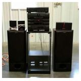 PIONEER stereo system stereo double cassette deck