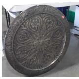 Wall Home Goods plaque, tin made, 36" round,