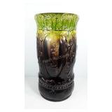 Majolica umbrella stand, 22" tall