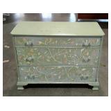 Painted three drawer dresser. Some scuffs.