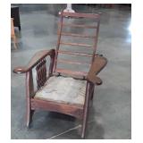 Antique oak Recliner Chair Frame, No Cushion
