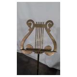 Adjustable brass Lyre music stand. Can be made