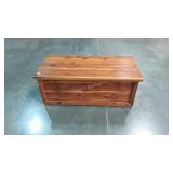 Two pc lot, Cedar blanket Chest, 37 x 14" high,
