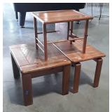 Three pc Home Furnishings lot, 2 end Tables, one