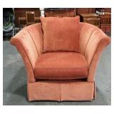 Extra large upholstered chair with curved design