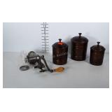 Metal copper toned canisters (these do have some