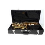 Jupiter alto saxophone with case, has some
