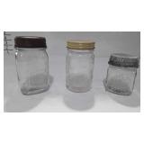 Mason pint canning jar, kerr half pint canning