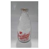 Cloverland Farms milk bottle one quart