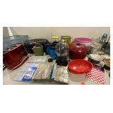 Group: clock, hotdogs and bun toaster, Lingerie