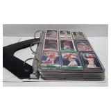 Binder filled with baseball cards, score, Topps,