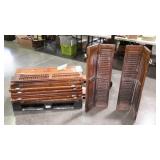 16 bi-fold window shutters. Half louvered, half