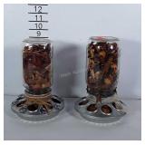2-Chicken feeder potpourri holders.