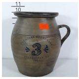 Colonial Stoneware crock / jug marked "3". Nice