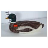 Painted wooden Mallard duck decoy.