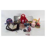 Toys and games, travel Scrabble, flashcards,