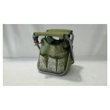Portable gardening stool with storage bin and
