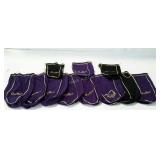Eight large and three small CROWN ROYAL bottle