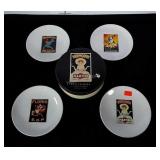 Pottery Barn Vintage cocktail plate set. 4 unique