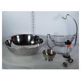 XL stainless steel mixing bowl , fruit basket,