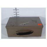 Heavy duty metal lock box with handle. No key.