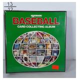 Baseball card album nearly full of baseball