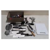 Kitchenware Utensil Lot, includes Silverware,
