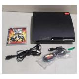 PS3 (Untested) w/ cords, & Guitar Hero World Tour