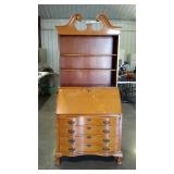 Secretary desk with upper bookcase. Claw feet,