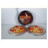 New bakeware: 2 pie crust shields and a 3 piece