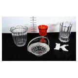 2 vases, one of which is a very heavy Swedish