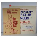 Concert and play posters, Hinkley High School