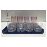 2 sets of glasses 8 bohemian Crystal and 4